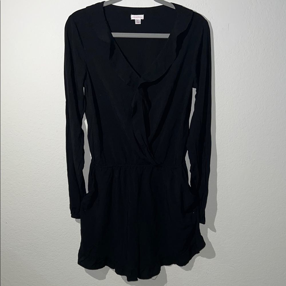 Black Long Sleeve Romper